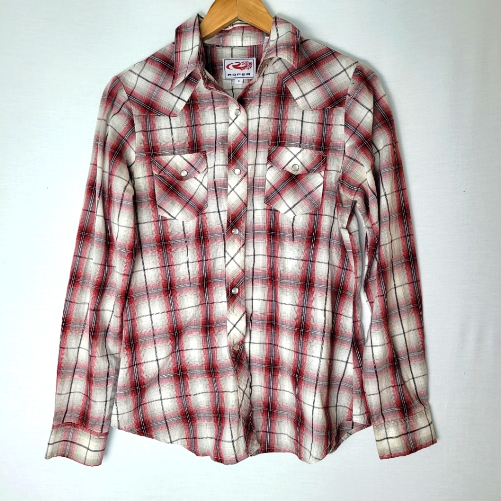 ROPER Red Plaid Button Down Shirt